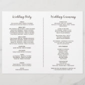 Hochzeitsprogramm für Burgundy Marsala Floral Antl (Rückseite)