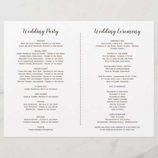 Hochzeitsprogramm für Burgundy Marsala Floral Antl (Rückseite)