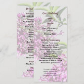 Hochzeitsprogramm für Button Lilacs und Blätter Programm (Vorne/Hinten)