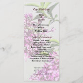 Hochzeitsprogramm für Button Lilacs und Blätter Programm (Vorderseite)