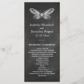 Hochzeitsprogramm für Chalkboard-Butterflies Programm (Vorderseite)
