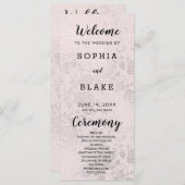 Hochzeitsprogramm für Champagnerfarbene Rose (Vorne/Hinten)