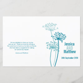 Hochzeitsprogramm für Chervil-grafische Blume