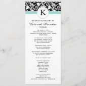 Hochzeitsprogramm für Classy Damask Programm (Vorderseite)