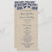 Hochzeitsprogramm für Country Garden und Burlap Programm (Vorne/Hinten)