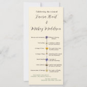 Hochzeitsprogramm für Creme Lila Yellow Floral Sty (Vorderseite)