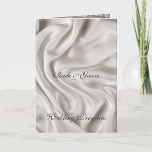 Hochzeitsprogramm für Creme Wedding Set Programm (Vorderseite)