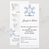 Hochzeitsprogramm für das Blaue Herz Programm (Vorne/Hinten)