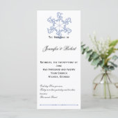 Hochzeitsprogramm für das Blaue Herz Programm (Stehend Vorderseite)