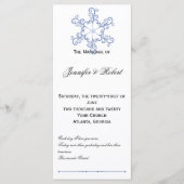 Hochzeitsprogramm für das Blaue Herz Programm (Vorderseite)