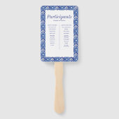 Hochzeitsprogramm für das Blaue Mittelmeer Fächer (Rückseite)