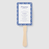 Hochzeitsprogramm für das Blaue Mittelmeer Fächer (Vorderseite)