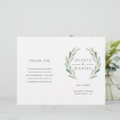 Hochzeitsprogramm für das elegante Olive Leaf Wrea (Stehend Vorderseite)
