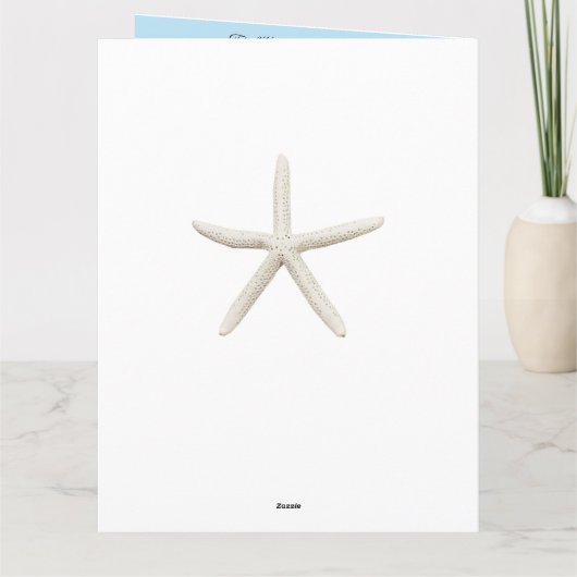 Hochzeitsprogramm für das Tropical Beach Seashell Dankeskarte (Rückseite)