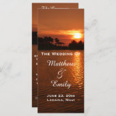 Hochzeitsprogramm für das Tropical Beach Sunset Programm (Vorne/Hinten)