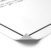 Hochzeitsprogramm für das Wappen Monogram, White B Poster (Ecke)