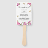 Hochzeitsprogramm für delikate Lila Orchideen Fächer (Vorderseite)