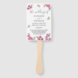 Hochzeitsprogramm für delikate Lila Orchideen Fächer