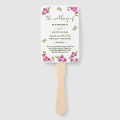 Hochzeitsprogramm für delikate Lila Orchideen Fächer (Vorderseite)