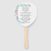 Hochzeitsprogramm für delikate Pastel-Blume Fächer (Rückseite)