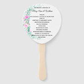 Hochzeitsprogramm für delikate Pastel-Blume Fächer (Vorderseite)