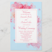 Hochzeitsprogramm für delikate Wasserfarben (Vorderseite)