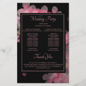 Hochzeitsprogramm für delikate Wasserfarben (Rückseite)