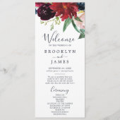 Hochzeitsprogramm für den Herbst Programm (Vorderseite)