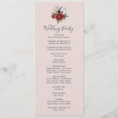 Hochzeitsprogramm für den Herbst Programm (Rückseite)