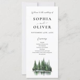 Hochzeitsprogramm für den modernen Winterwald