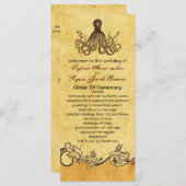 Hochzeitsprogramm für den rustikalen Kraken Programm (Vorne/Hinten)