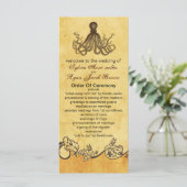 Hochzeitsprogramm für den rustikalen Kraken Programm (Stehend Vorderseite)