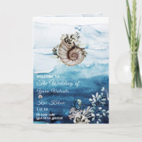 Hochzeitsprogramm für den rustikalen Ozean