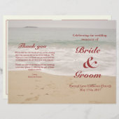 Hochzeitsprogramm für den Strand: Sandy Beach (Vorne/Hinten)