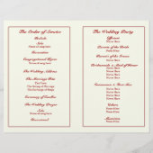 Hochzeitsprogramm für den Strand: Sandy Beach (Rückseite)