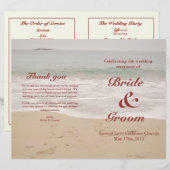 Hochzeitsprogramm für den Strand: Sandy Beach (Vorne/Hinten)