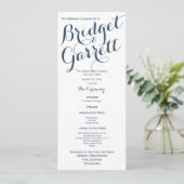 Hochzeitsprogramm für Designer-Text Programm (Stehend Vorderseite)