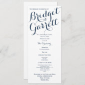 Hochzeitsprogramm für Designer-Text Programm (Vorne/Hinten)