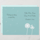 Hochzeitsprogramm für die besten Wünsche (Türkis) (Vorne/Hinten)