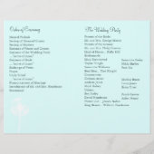 Hochzeitsprogramm für die besten Wünsche (Türkis) (Rückseite)