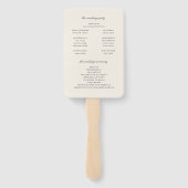 Hochzeitsprogramm für die Blumen-Erde-Tones im ele Fächer (Rückseite)