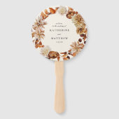 Hochzeitsprogramm für die Blumen-Erde-Tones im ele Fächer (Vorderseite)