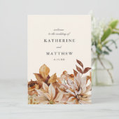 Hochzeitsprogramm für die Blumen-Erde-Tones im ele Programm (Stehend Vorderseite)