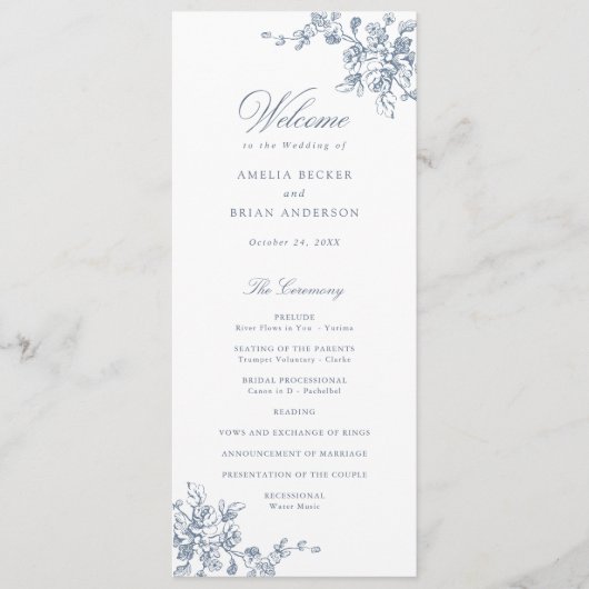 Hochzeitsprogramm für die französische Kulturstadt Programm (Vorderseite)