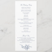 Hochzeitsprogramm für die französische Kulturstadt Programm (Rückseite)