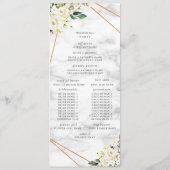 Hochzeitsprogramm für die geometrische Form der we Programm (Rückseite)