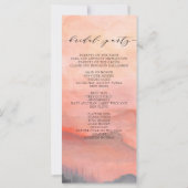 Hochzeitsprogramm für die Hochzeit im Gebirge - Ru (Rückseite)