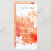 Hochzeitsprogramm für die Hochzeit von Korallenpfi Programm (Vorne/Hinten)