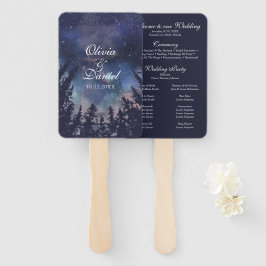 Hochzeitsprogramm für die Hochzeit von Starry Nigh Fächer