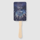 Hochzeitsprogramm für die Hochzeit von Starry Nigh Fächer (Vorderseite)